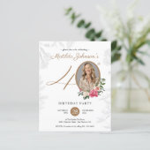 Begroting Floral 40th Birthday Invitation (Staand voorkant)