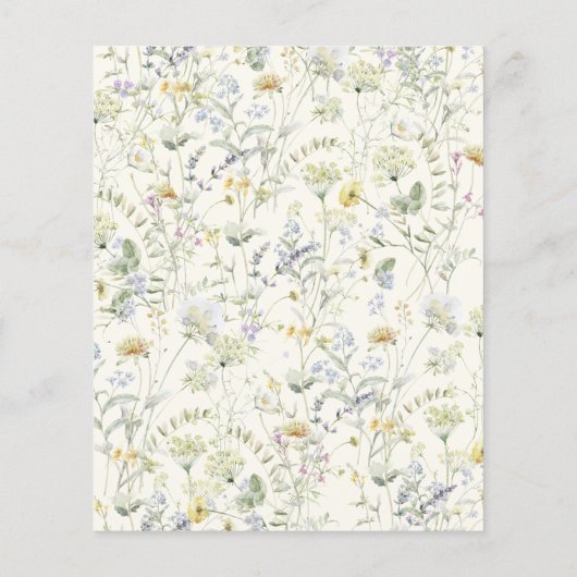 Begroting Floral 50th Birthday Invitation (Achterkant)