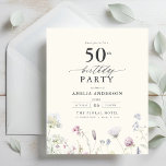 Begroting Floral 50th Birthday Invitation Flyer<br><div class="desc">Vier in stijl met een tuin bloemenkalligrafie 50e verjaardag uitnodiging, perfect voor een mijlpaal evenement. Met levendige bloemige design en elegante kalligrafie zet deze uitnodiging een grillige maar verfijnde toon voor uw feest. Het weelderige tuinthema combineert natuurlijke schoonheid met sierlijke typografie, waardoor een tijdloze en uitnodigende look wordt gecreëerd. Ideaal...</div>