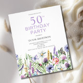 Begroting Floral 50th Birthday Invitation Flyer