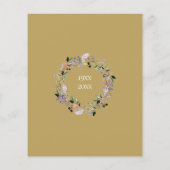 Begroting Floral 50th Wedding Jubileum Uitnodiging (Achterkant)