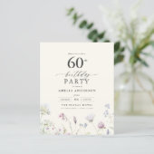 Begroting Floral 60th Birthday Invitation (Staand voorkant)