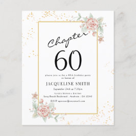 Begroting Floral 60th Birthday Invitation Flyer