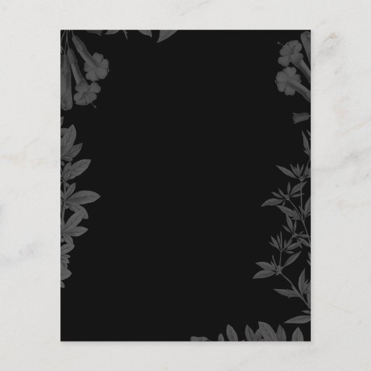 Begroting Floral 60th Birthday Party Invitation (Achterkant)