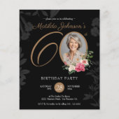 Begroting Floral 60th Birthday Party Invitation (Voorkant)
