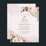 Begroting Floral 60th Birthday Party Invitation<br><div class="desc">Het Botanische Briefkaart van de Uitnodiging van de Partij van de Dagen van de begroting 60th kunt u met uw partijdetails gemakkelijk aanpassen door de knoop "aan te passen aan te klikken. Met moderne florale bouquet,  sappig en script moderne typografie. Ideaal voor een verrassingsfeestelijke uitnodiging voor elke mijlpaalfeest</div>