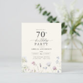 Begroting Floral 70e uitnodiging (Staand voorkant)