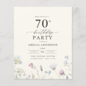 Begroting Floral 70e uitnodiging Flyer (Voorkant)
