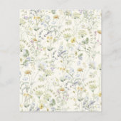 Begroting Floral 80th Birthday Invitation Flyer (Achterkant)