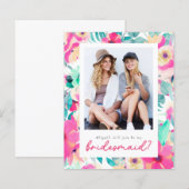 Begroting Floral ben je mijn Bridesmaid? Kaart (Voorkant / Achterkant)