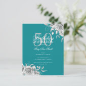 Begroting Floral Birthday Party Silver & Blauwgroe (Staand voorkant)
