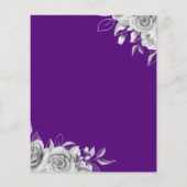 Begroting Floral Birthday Party Silver & Paars Flyer (Achterkant)