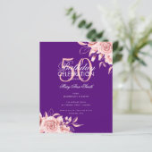 Begroting Floral Birthday Roos Gold & Paars (Staand voorkant)