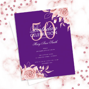 Begroting Floral Birthday Roos Gold & Paars