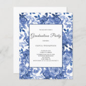 Begroting Floral Blue Graduation Party (Voorkant / Achterkant)