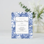 Begroting Floral Blue Graduation Party (Staand voorkant)