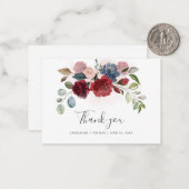 Begroting Floral Botanical Greenery Wedding Dank u Notitiekaartje (Voorkant / Achterkant in situ)