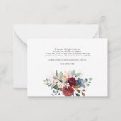 Begroting Floral Botanical Greenery Wedding Dank u Notitiekaartje (Achterkant)