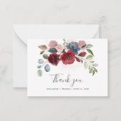 Begroting Floral Botanical Greenery Wedding Dank u Notitiekaartje (Voorkant)