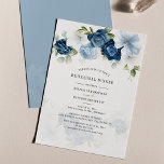 Begroting Floral Dusty Blue Rehearsal Dinner<br><div class="desc">Pas deze budgetrepetitie aan met de uitnodigkaart voor het diner bruiloft door hierboven op de knop 'Personaliseren' te klikken. De kaart bevat een moderne elegante, stoffige blauwe bloemen met witte, lichtblauwe en olijfgroene bloem. TIP: Overeenkomende trouwsuite-kaarten zoals RSVP, trouwprogramma's, banners, tapestry, cadeaubonnen, labels, borden en andere bruiloft-keepsakes en -godies zijn...</div>