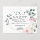 Begroting Floral Greenery Virtual Baby shower nodi (Voorkant)
