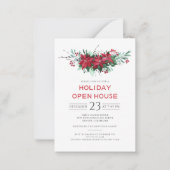 Begroting Floral kerstfeestdag Notitiekaartje (Voorkant)