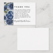 BEGROTING Floral Moderne sympathie Funeral Dank u Notitiekaartje (Voorkant / Achterkant)