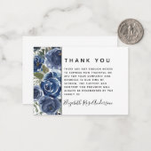 BEGROTING Floral Moderne sympathie Funeral Dank u Notitiekaartje (Voorkant / Achterkant in situ)