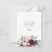 Begroting Floral Moving New Address Announge Notitiekaartje (Achterkant)