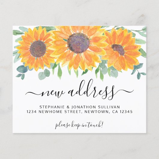 Begroting Floral New Address Moving Announge (Voorkant)