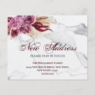 Begroting Floral New Address Moving Announge