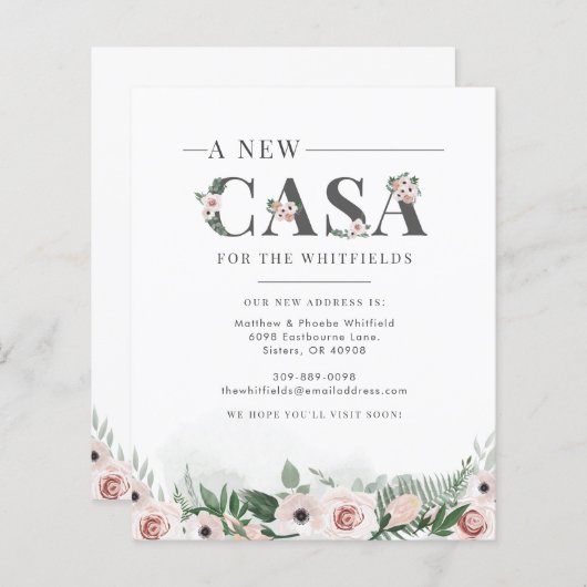 Begroting Floral New Casa Moving kondiging (Voorkant / Achterkant)