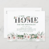 Begroting Floral New Home Address Moving Announge (Voorkant / Achterkant)