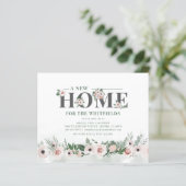 Begroting Floral New Home Address Moving Announge (Staand voorkant)