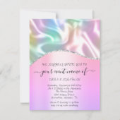 Begroting Floral QR Code Roze holografisch (Voorkant)