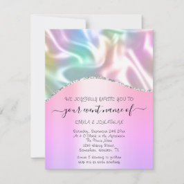 Begroting Floral QR Code Roze holografisch