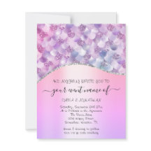 Begroting Floral QR Code Roze holographic Mermaid