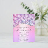Begroting Floral QR Code Roze holographic Mermaid (Staand voorkant)