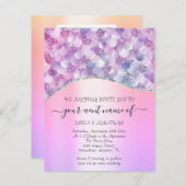 Begroting Floral QR Code Roze holographic Mermaid (Voorkant / Achterkant)