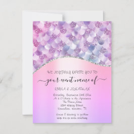 Begroting Floral QR Code Roze holographic Mermaid