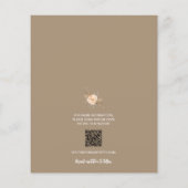 Begroting Floral QR Code Weddenschap Save the Date Flyer (Achterkant)