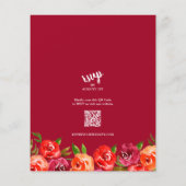Begroting Floral QR Code Wedding Invitations (Achterkant)