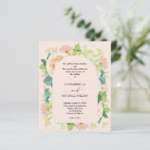 Begroting Floral QR Code Wedding Invitations (Staand voorkant)