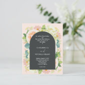 Begroting Floral QR Code Wedding Invitations (Staand voorkant)