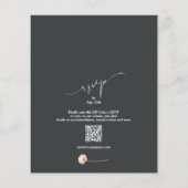 Begroting Floral QR Code Wedding Invitations (Achterkant)