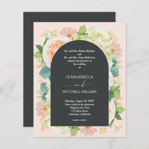 Begroting Floral QR Code Wedding Invitations