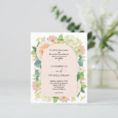 Begroting Floral QR Code Wedding Invitations (Staand voorkant)