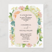 Begroting Floral QR Code Wedding Invitations (Voorkant)