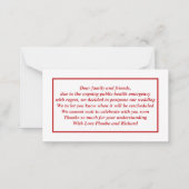 Begroting.Floral.Red Poppy. Wijziging van plannen Notitiekaartje (Achterkant)