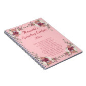 Begroting Floral Rozen Ledger Beginner Notitieboek (Rechterzijde)